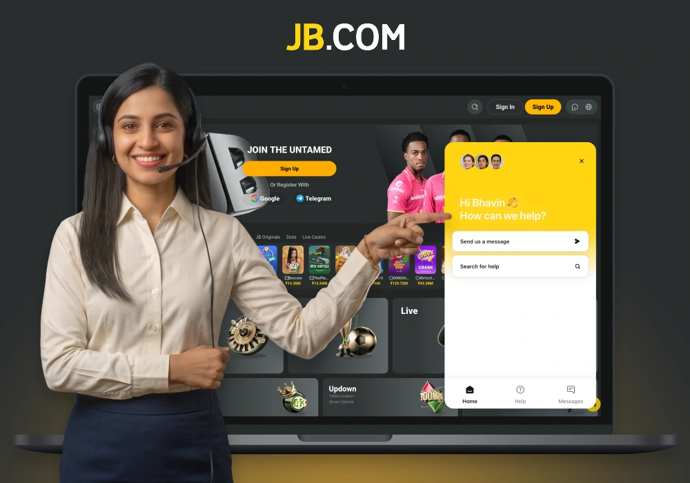 JB Casino 24/7 live chat customer support for Indian players